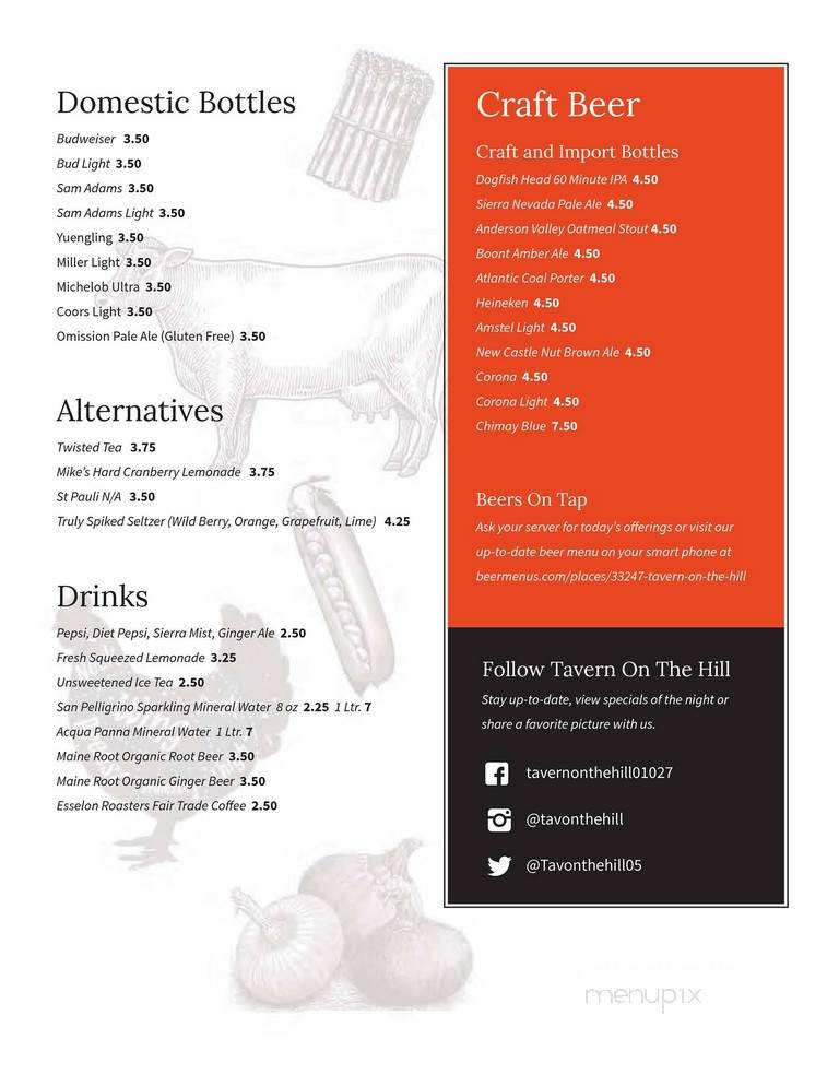 Tavern On The Hill - Holyoke, MA menu_pic