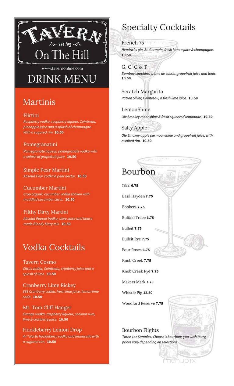 Tavern On The Hill - Holyoke, MA menu_pic