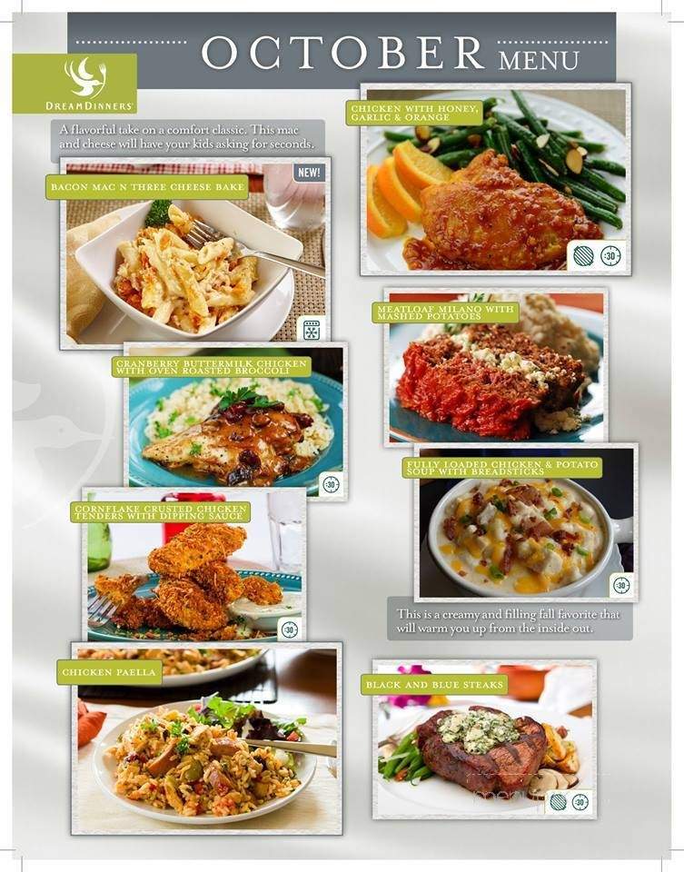 Dream Dinners - Cumming, GA menu_pic