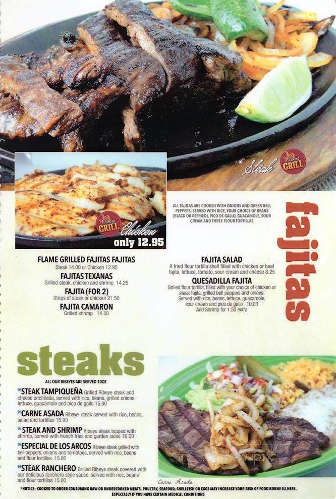 Los Arcos Mexican Restaurant - Cartersville, GA menu_pic