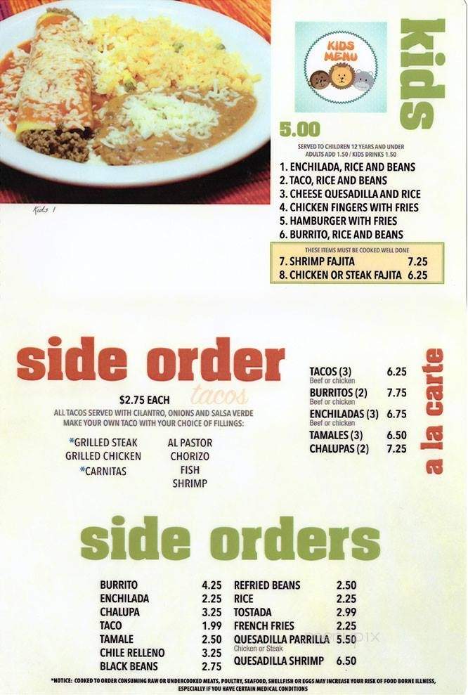 Los Arcos Mexican Restaurant - Cartersville, GA menu_pic