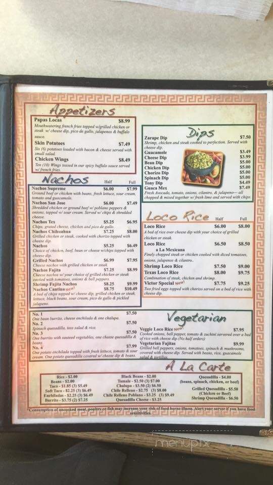 El Zarape Mexican Restaurant - Rome, GA menu_pic