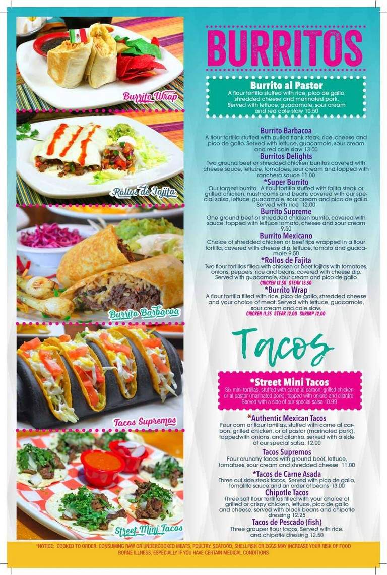 Las Margaritas Restaurant - Rome, GA menu_pic