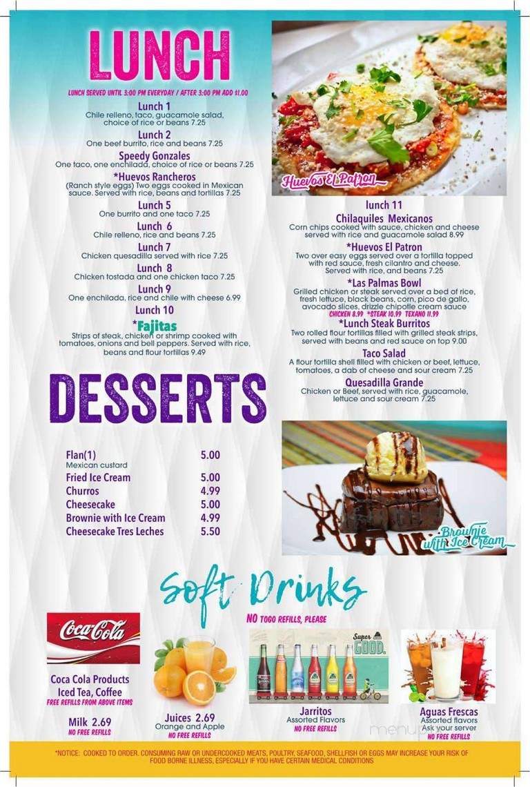 Las Margaritas Restaurant - Rome, GA menu_pic