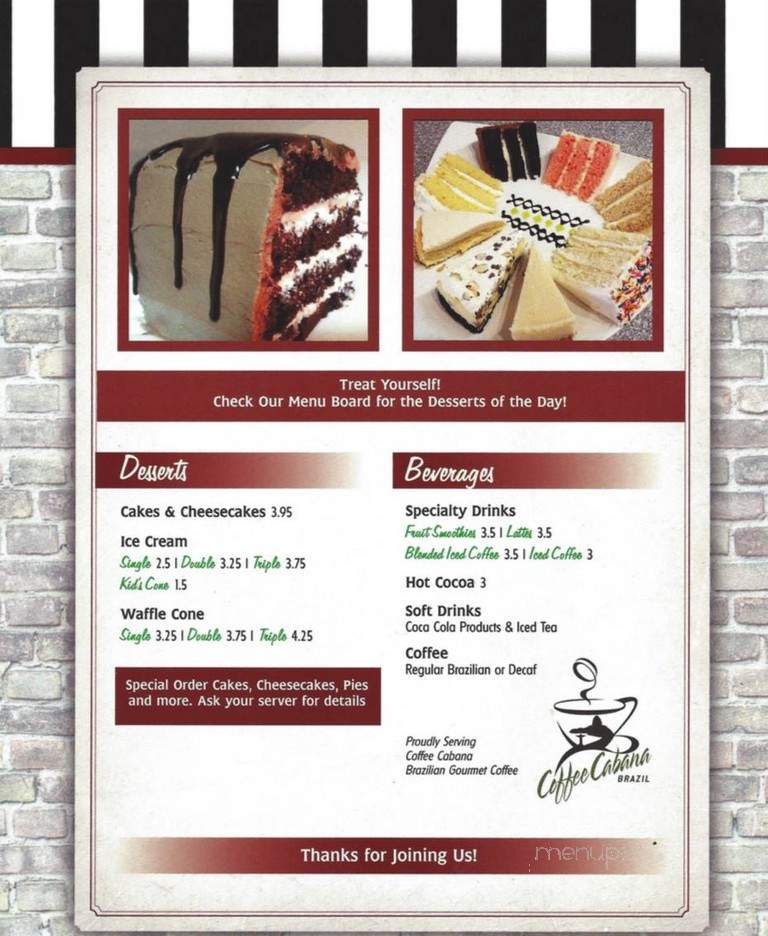Bistro - Louisville, GA menu_pic