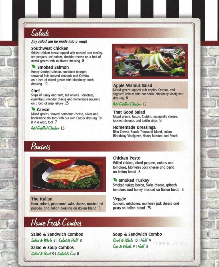 Bistro - Louisville, GA menu_pic