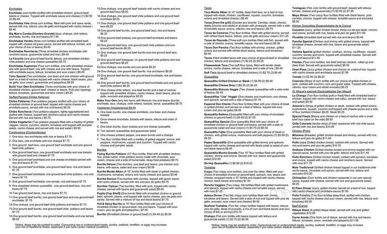 Monte Alban Mexican Restaurant - Blue Ridge, GA menu_pic