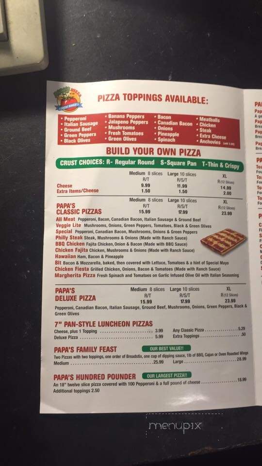 Papa's Pizza To Go - Cleveland, GA