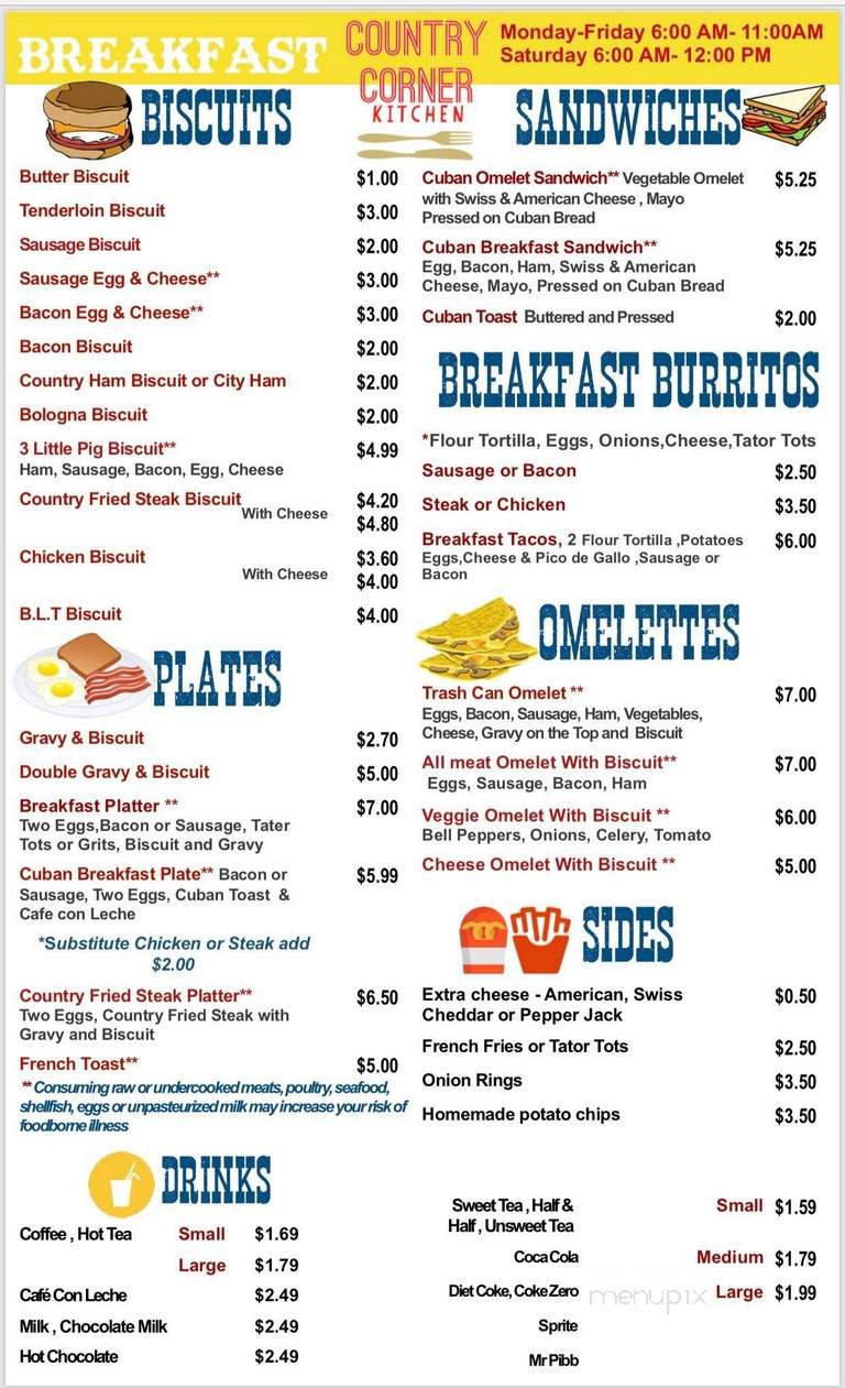 Country Cookin' - Ellijay, GA menu_pic