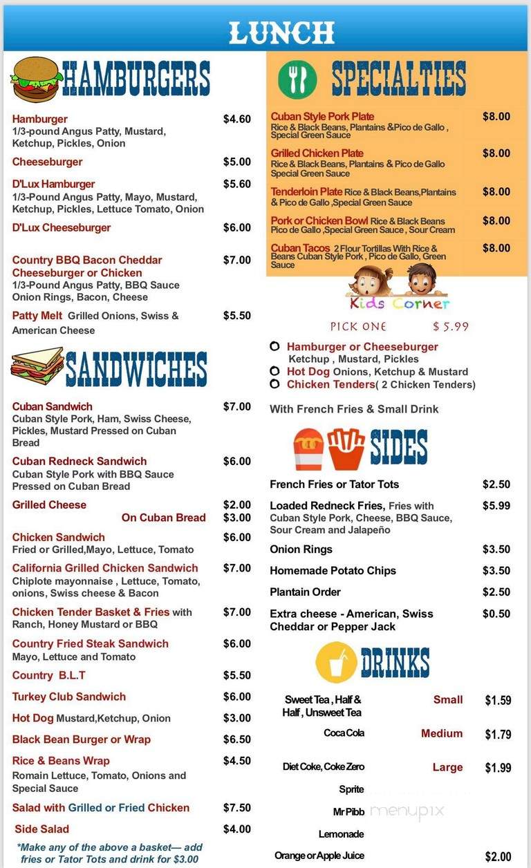 Country Cookin' - Ellijay, GA menu_pic