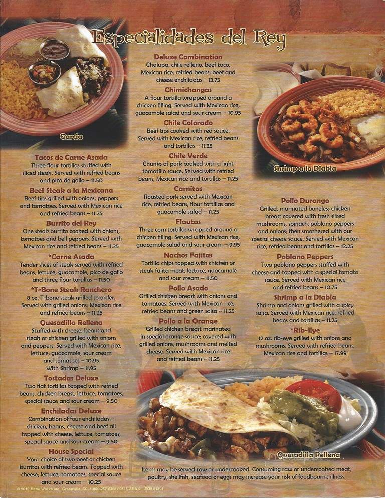 El Rey Mexican Restaurant - East Ellijay, GA menu_pic