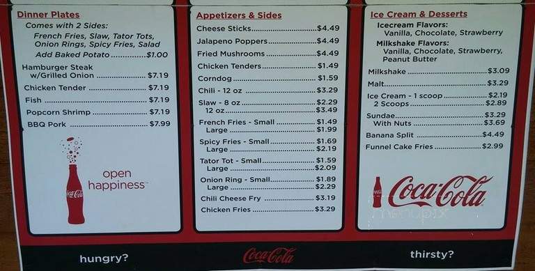 The Snack Shack - Jefferson, GA menu_pic