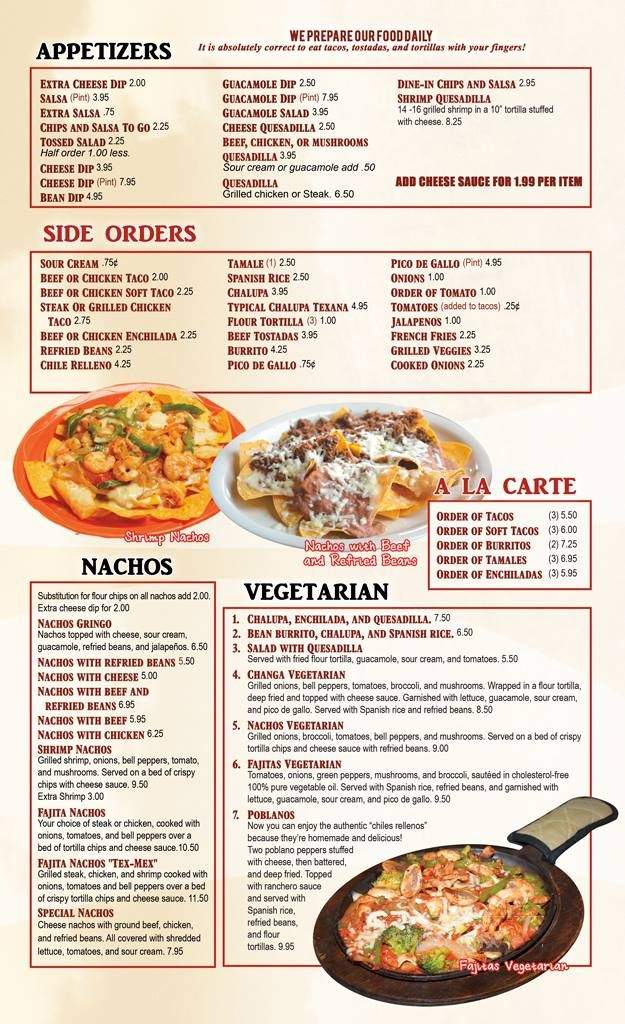 Lalito's - Trenton, GA menu_pic
