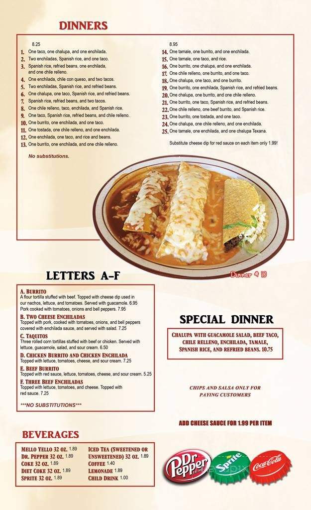 Lalito's - Trenton, GA menu_pic