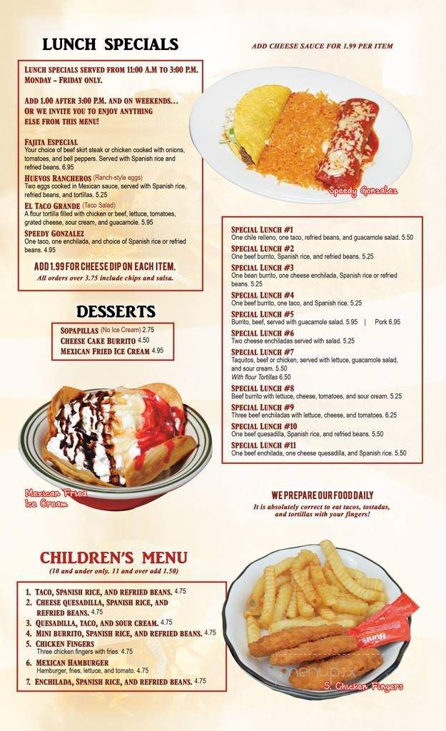 Lalito's - Trenton, GA menu_pic
