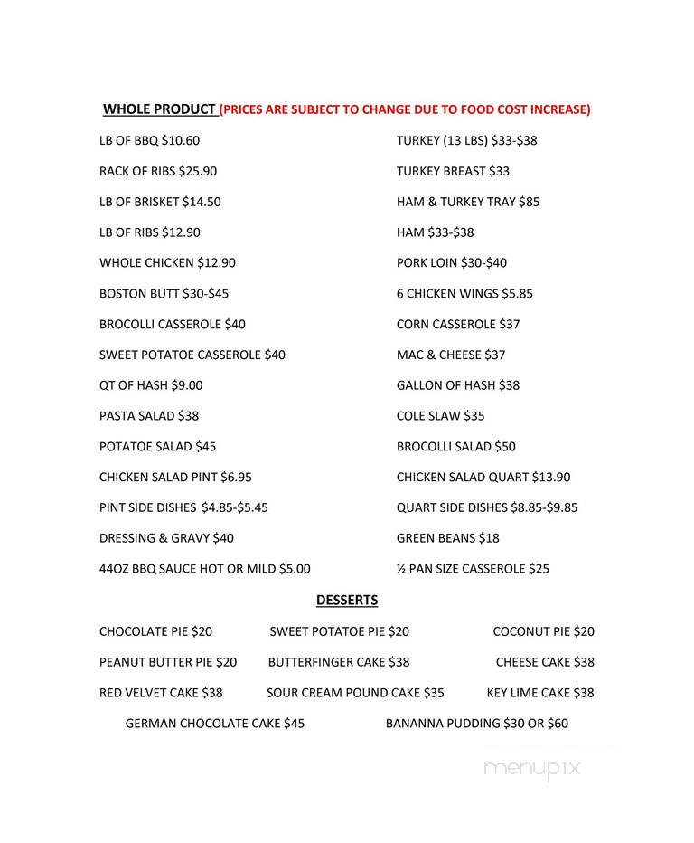 Country Boy's Cooking - Keysville, GA menu_pic