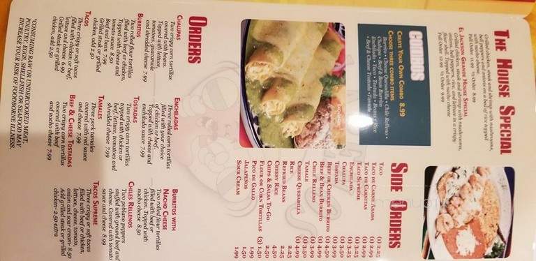 Puebla's Mexican Restaurant - Milledgeville, GA menu_pic