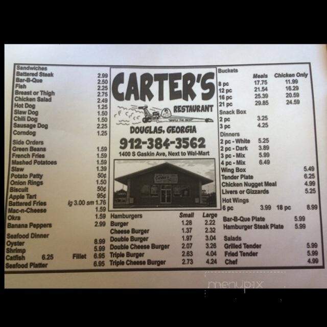 Carter's Fried Chicken - Douglas, GA menu_pic