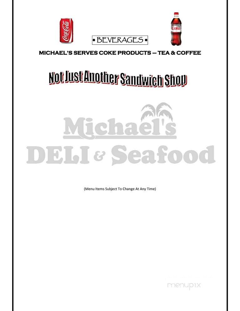Michael's Deli - Valdosta, GA menu_pic