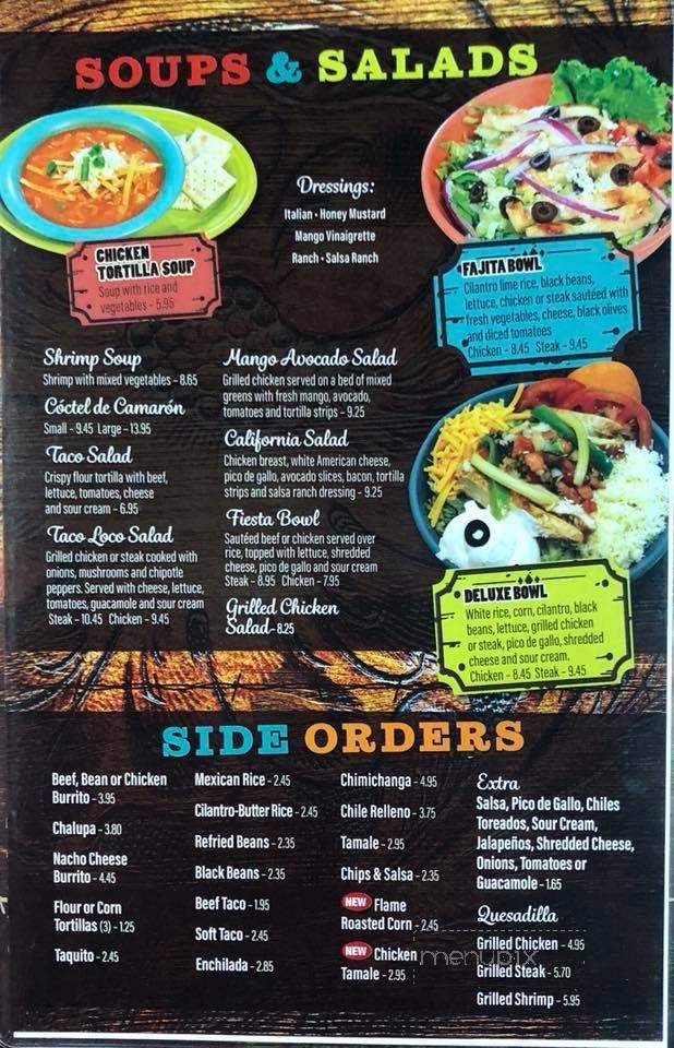 Rodeo Mexican Restaurant - Lake Park, GA menu_pic