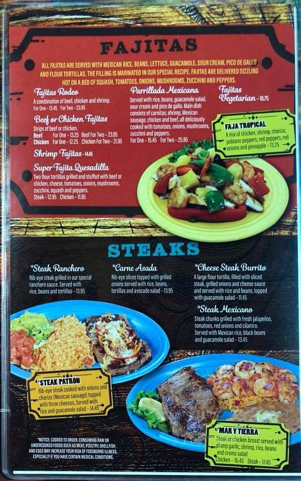 Rodeo Mexican Restaurant - Lake Park, GA menu_pic