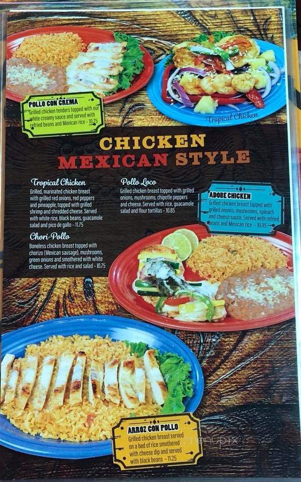 Rodeo Mexican Restaurant - Lake Park, GA menu_pic