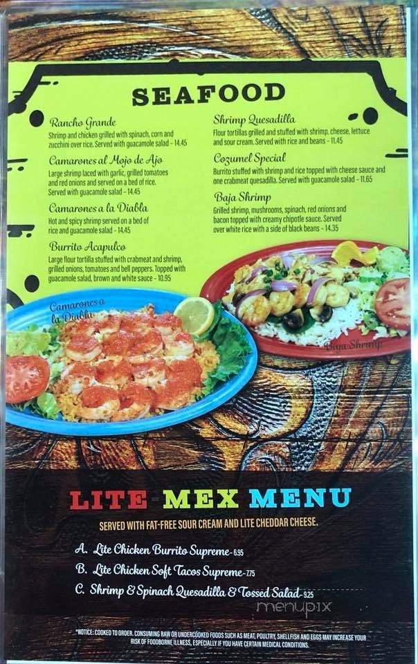 Rodeo Mexican Restaurant - Lake Park, GA menu_pic