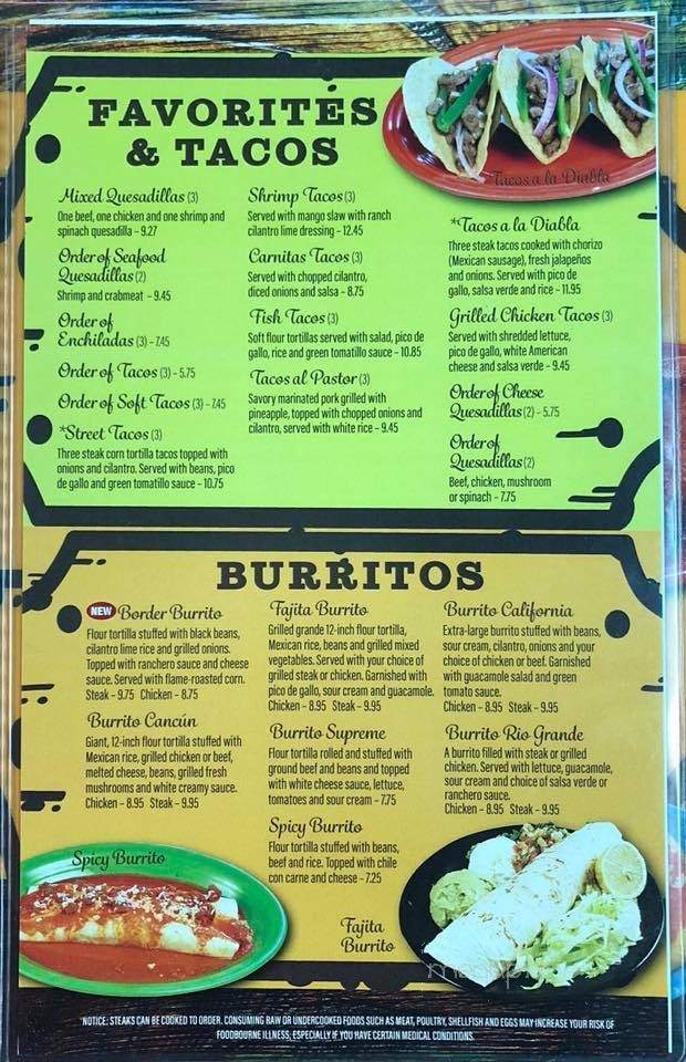 Rodeo Mexican Restaurant - Lake Park, GA menu_pic