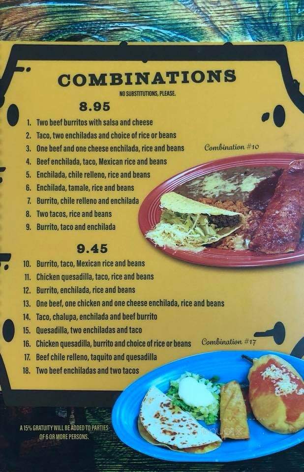 Rodeo Mexican Restaurant - Lake Park, GA menu_pic