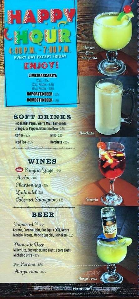 Rodeo Mexican Restaurant - Lake Park, GA menu_pic