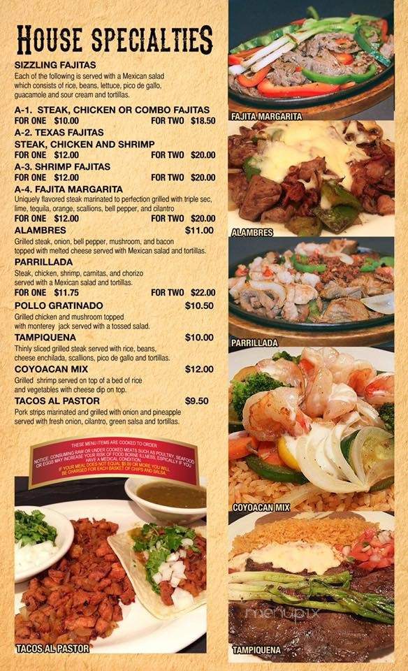 Coyoacan Mexican Restaurant - Quitman, GA menu_pic