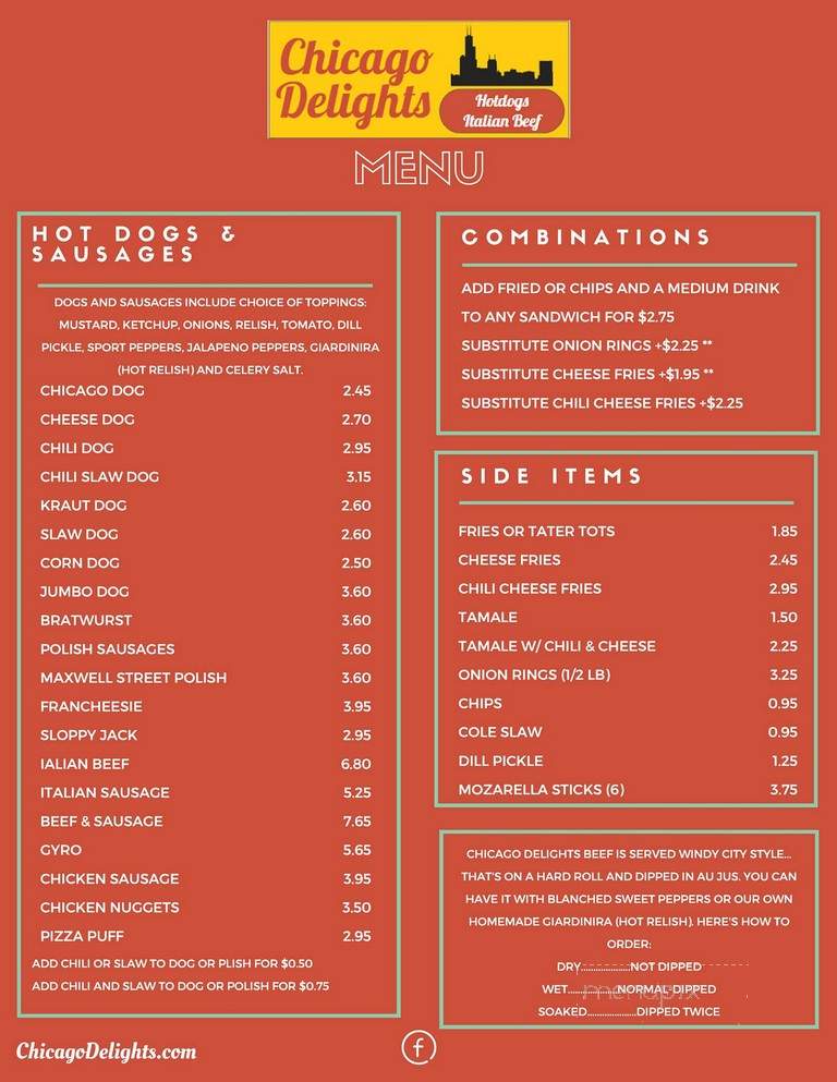 Chicago Delights - Marietta, GA menu_pic