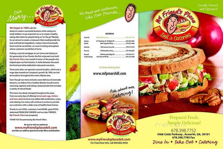 My Friend's Place - Marietta, GA menu_pic