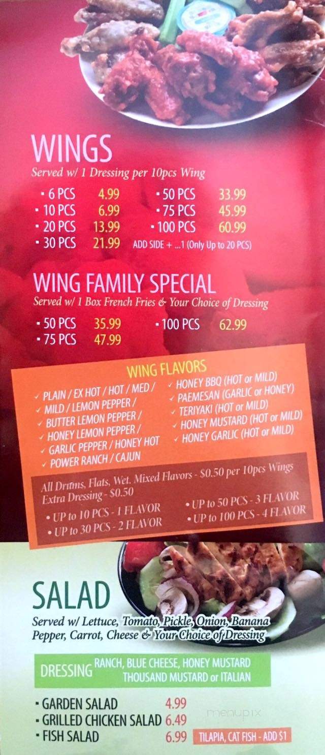 King's Fish & Wings - Union City, GA menu_pic