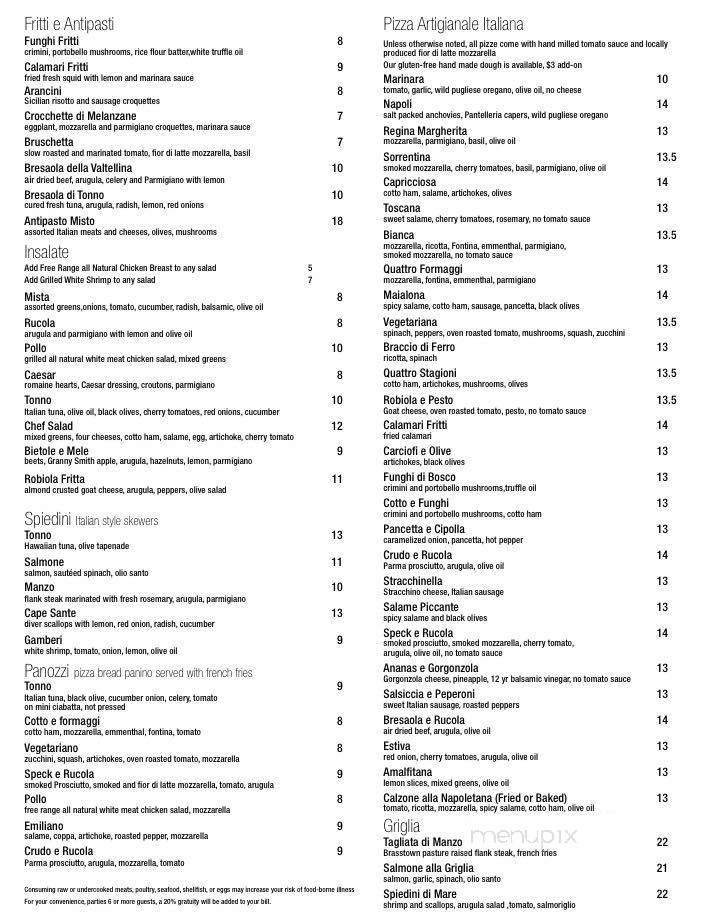 Fritti - Atlanta, GA menu_pic