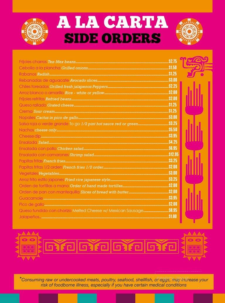 El Rey De Todos Mexican Restaurant - Atlanta, GA menu_pic