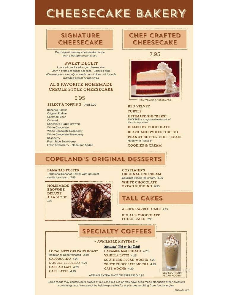 Copeland's Of New Orleans - Atlanta, GA menu_pic