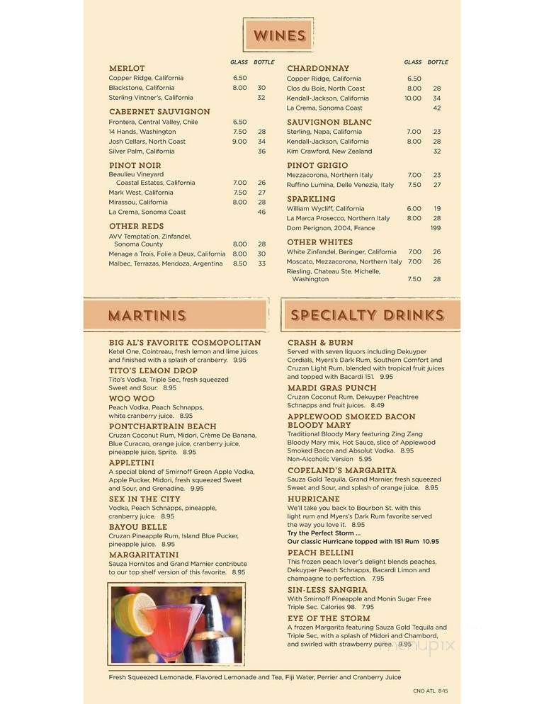 Copeland's Of New Orleans - Atlanta, GA menu_pic