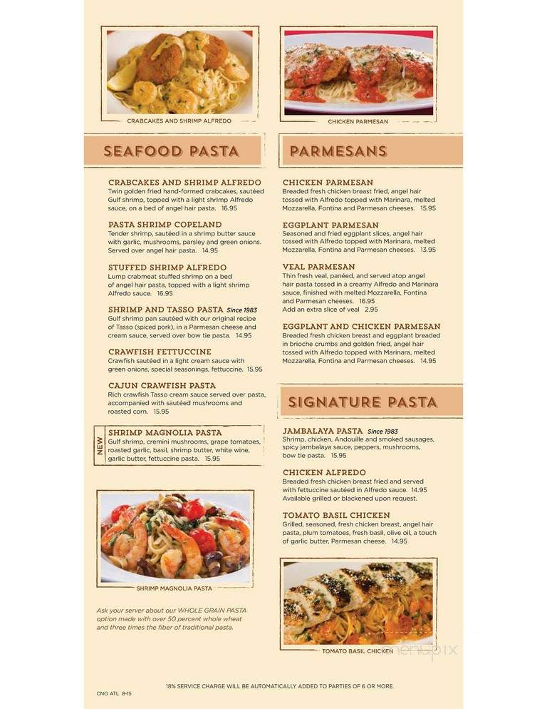 Copeland's Of New Orleans - Atlanta, GA menu_pic