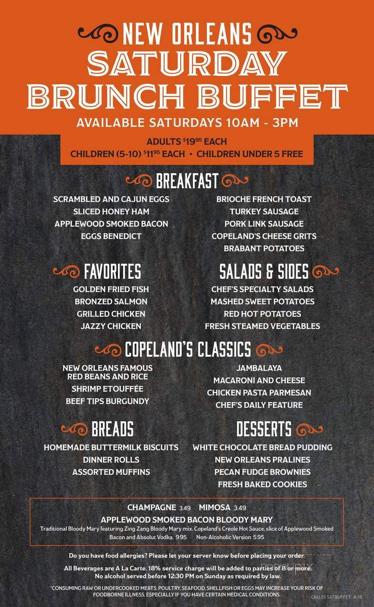 Copeland's Of New Orleans - Atlanta, GA menu_pic