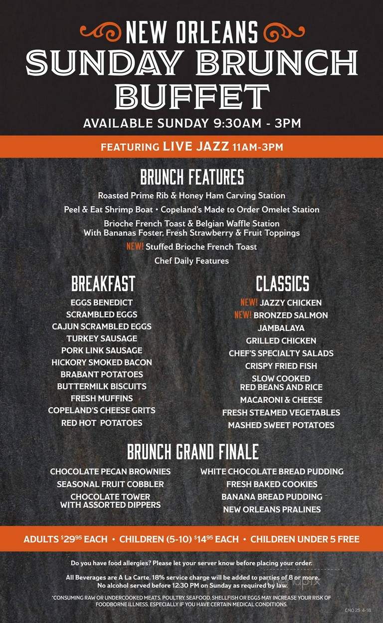 Copeland's Of New Orleans - Atlanta, GA menu_pic