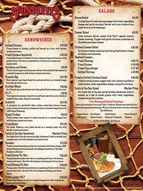 Spondivits - East Point, GA menu_pic