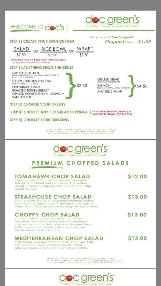Doc Greens - Atlanta, GA menu_pic