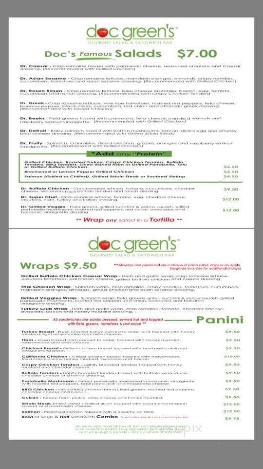 Doc Greens - Atlanta, GA menu_pic