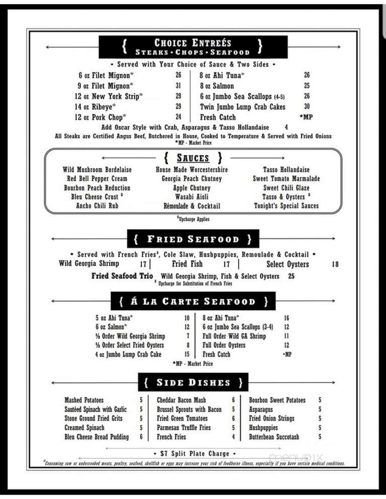 Sundae Cafe - Tybee Island, GA menu_pic