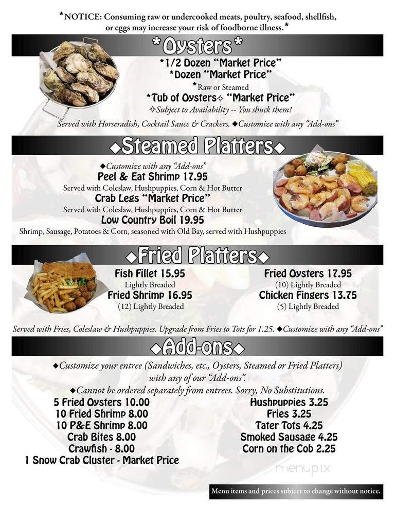 Bernie's River Street - Savannah, GA menu_pic