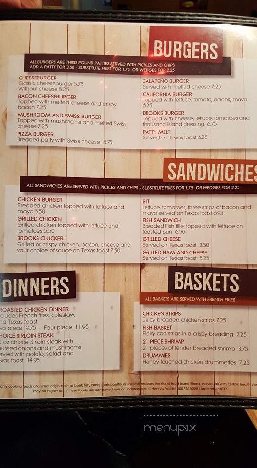 Cozy Corral - Brooks, MN menu_pic