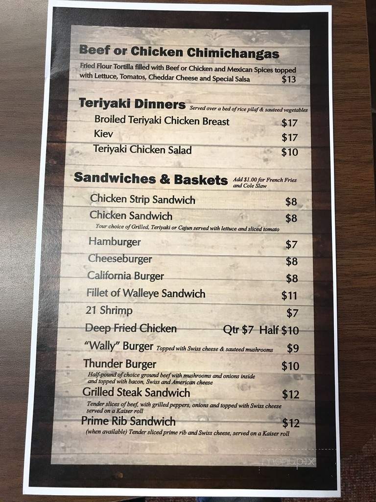 Deer Haven Supper Club - Remer, MN menu_pic