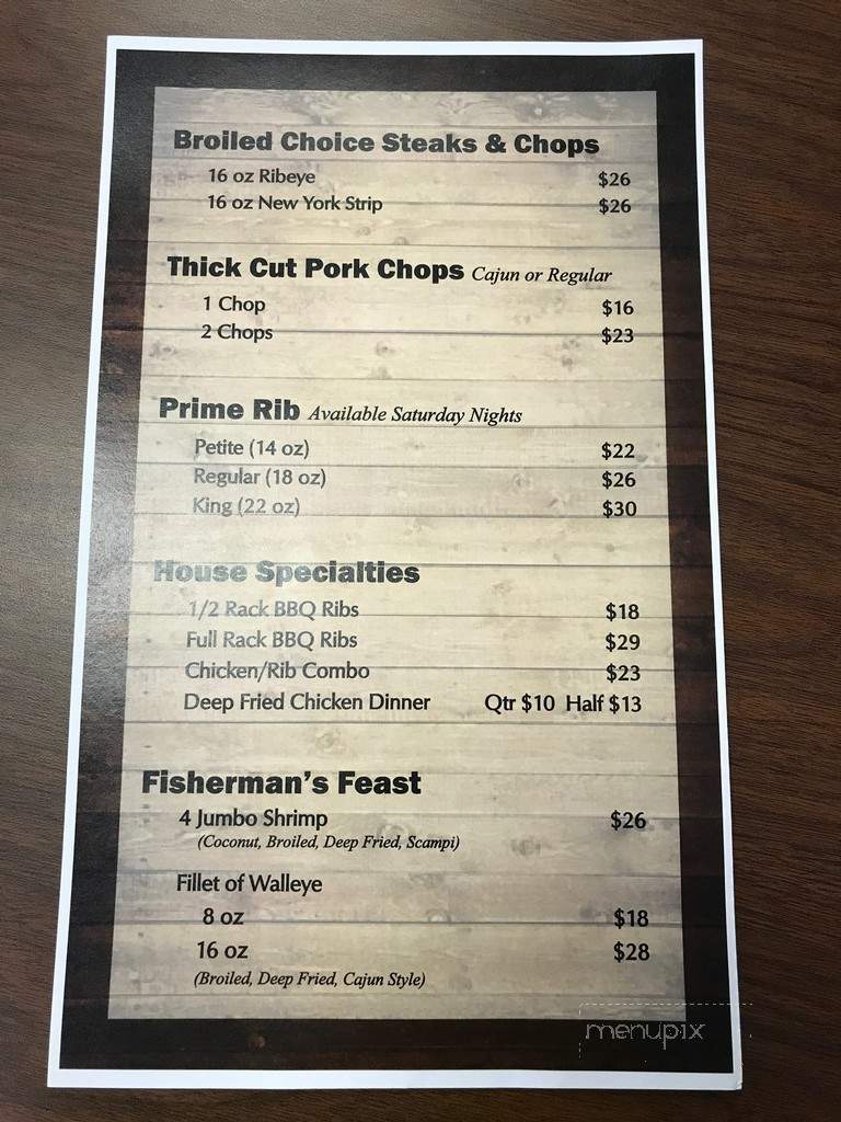 Deer Haven Supper Club - Remer, MN menu_pic