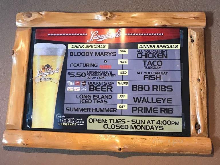 Deer Haven Supper Club - Remer, MN menu_pic